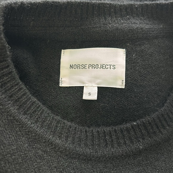 NORSE PROJECTS Sigfred Lambswool Black Italian Crewneck Italy Mens Sz S - Picture 9 of 15